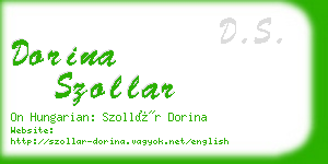 dorina szollar business card